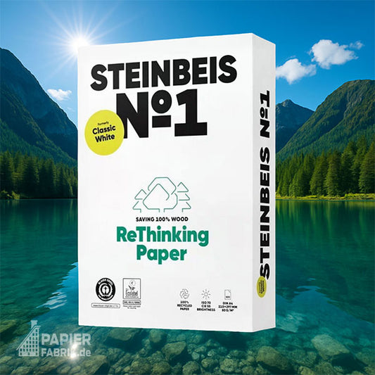 STEINBEIS No.1 Classic White Recyclingpapier – Produktabbildung