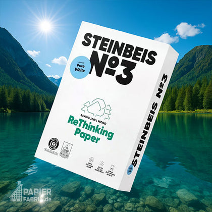 STEINBEIS No.3 Pure White Recyclingpapier – Produktabbildung